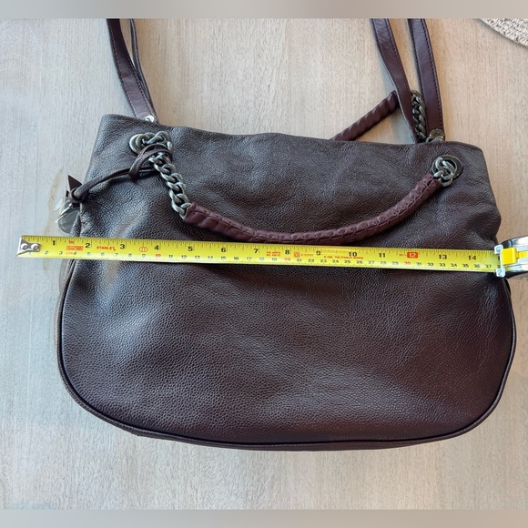 NWT Elie Tahari 100% Pebbled Leather Tote in Claret - Picture 13 of 17